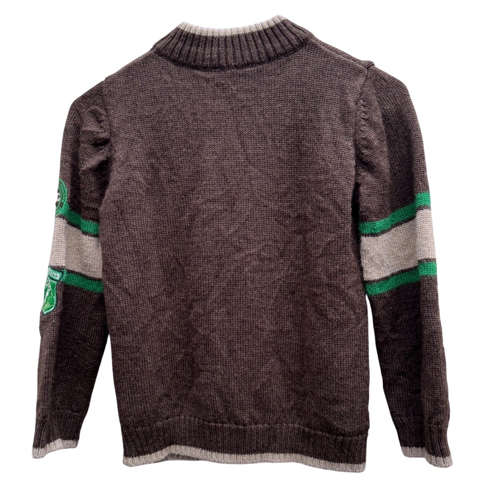 St. George by Duffer Quarter Zip Wool Blend Sweater Size 8 Brown Boys Pullover - Picture 3 of 6
